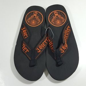 Jagermeister Sandals Flip Flops Size Small Black L